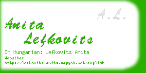 anita lefkovits business card